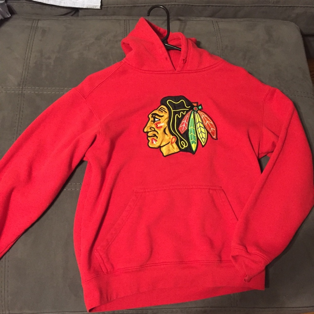 NHL Blackhawks Red Hoodie Sweater